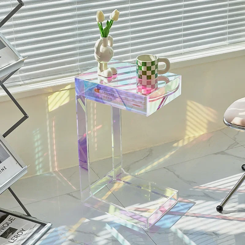Elevated Charm Hue Coffee Platform Couch Tea Desk Nordic Artistic Lucite  Decor Living Room Furniture