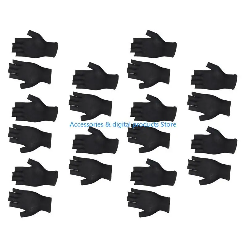 77JD Sweat Absorbing Half Finger Cotton Gloves for Gym Cycling Precise Tasks