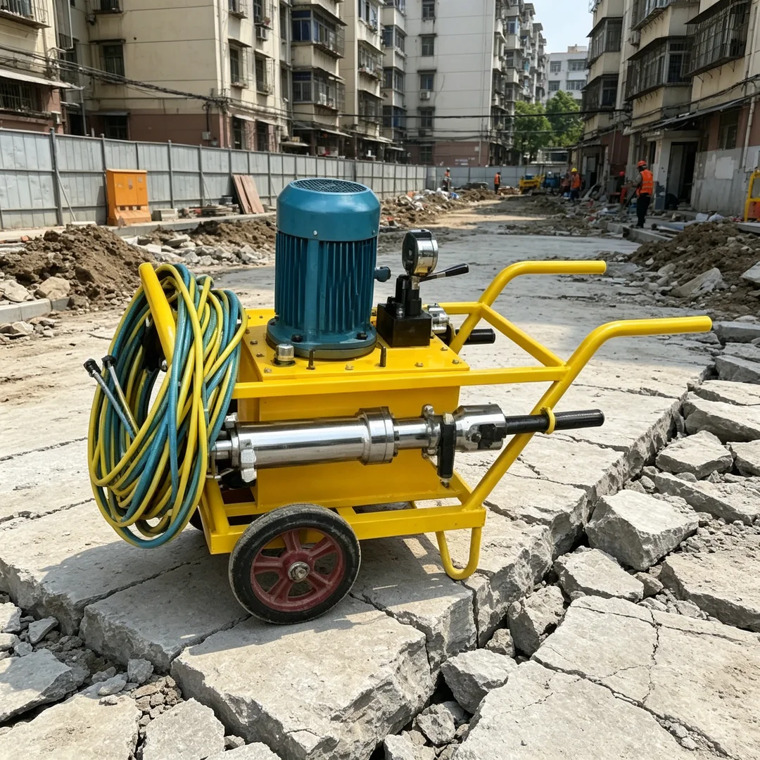 

Heavy Frame Fixed Mounted Rock Splitter for Factory Building Construction Breaking Equipment