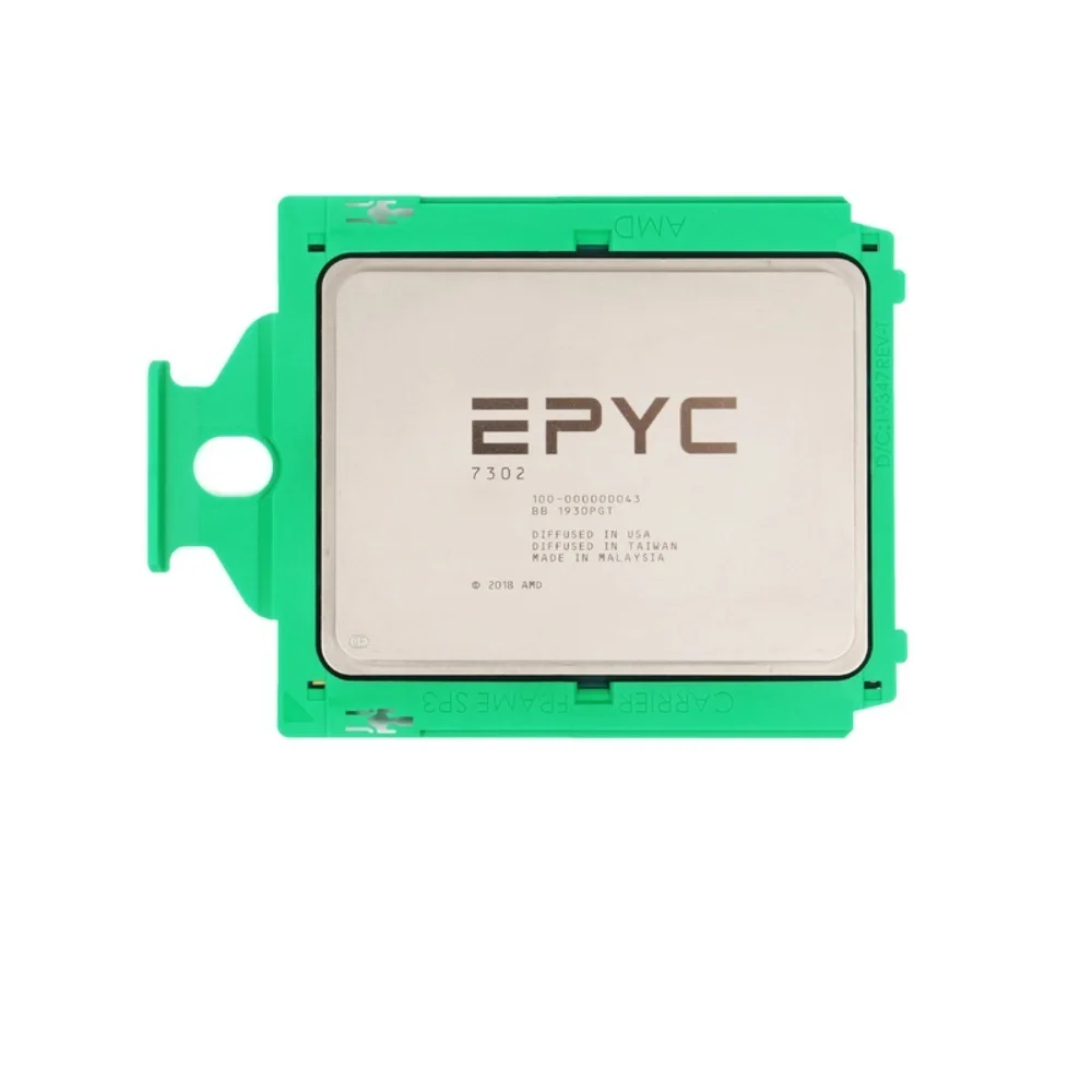 EPYC 7302 2nd Gen 16-Core 32-Thread 3GHz Server CPU up to 3200 MT/s PCIe 4.0 X128 155W Processor for High-Performance Computer