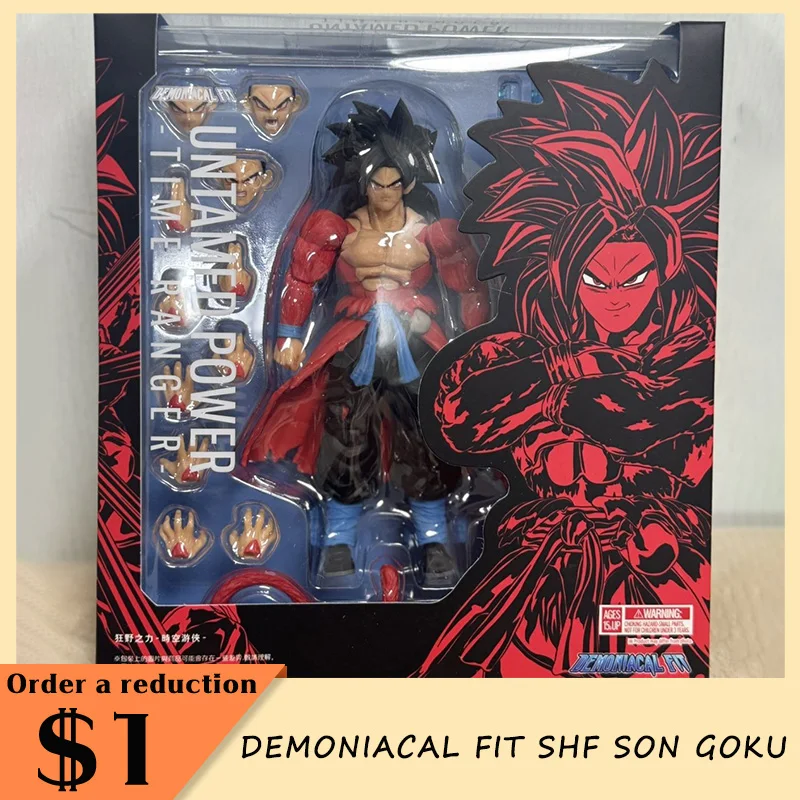 

Demoniacal Fit Dragon Ball Z Shf Son Goku Model Toy Super Saiyan 4 Gt Ssj4 Time Ranger Anime Action Figure Model Toy Gift Custom