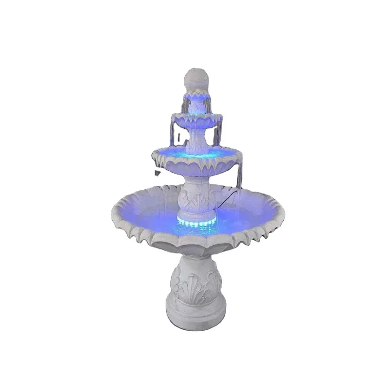 custom.Chen Yishi European Three-Layer Ivory Mid-Modern Garden Waterfall Outdoor Indoor Waterfall Decoration Luxury
