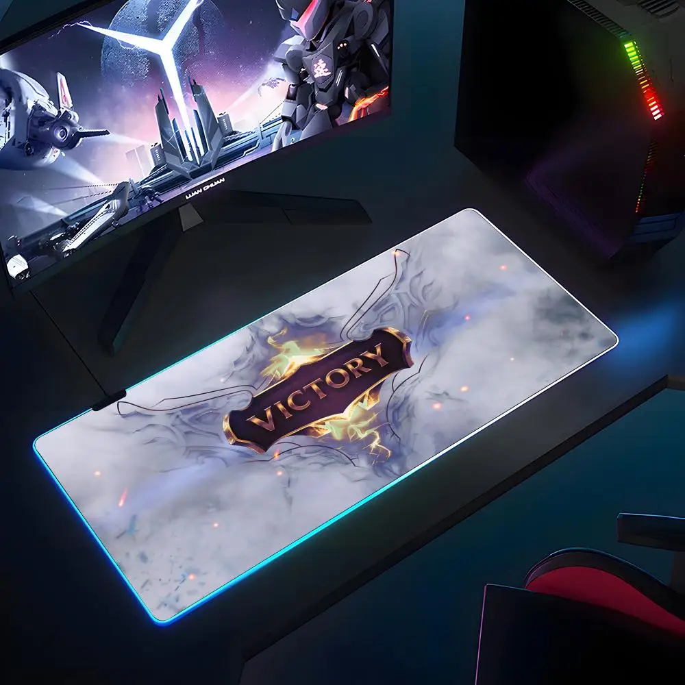

Коврик для мыши League Of Legends, резиновый противоскользящий коврик для клавиатуры с RGB-подсветкой, 40x90 см, коврик для мыши, игровые аксессуары, XXL, офисный компьютерный коврик