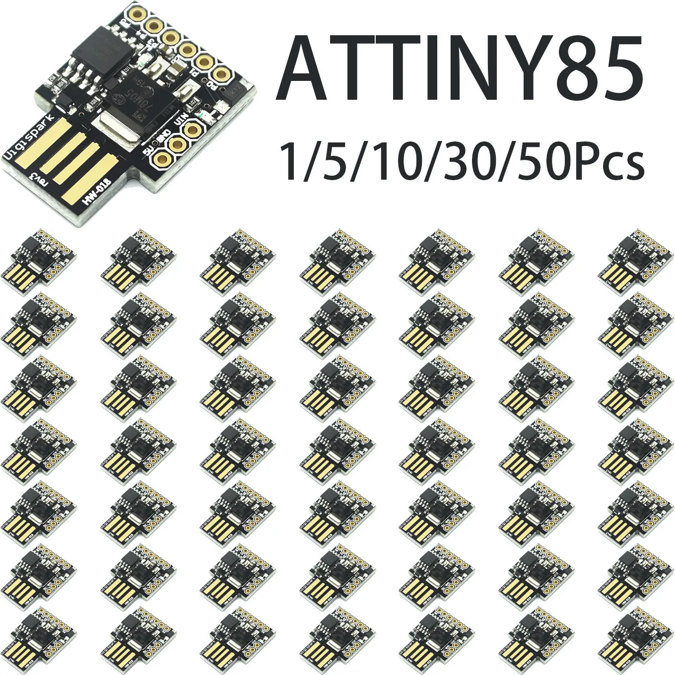 1-〜-50-個-attiny85-digispark-キックスターター-ミニ-usb-開発ボード-小型-mcu-ボード-サポート-i2c-spi-pwm-adc-メーカー実験用
