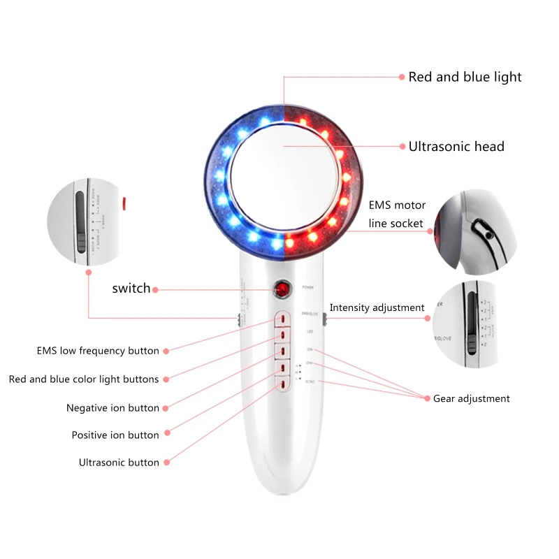 blue and red light skin tightening device for arms, legs, abdomen, tibia, tibia, abdomen, waist massager Drop Shipping