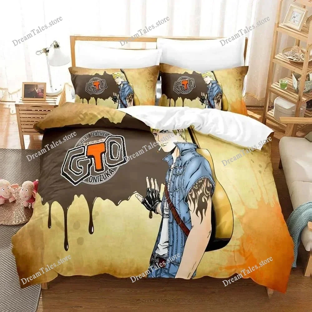 

3D Print Anime Great Teacher Onizuka GTO Bedding Set Single Twin Full Queen King Size Bed Set Adult Kid Bedroom Duvet Cover Sets