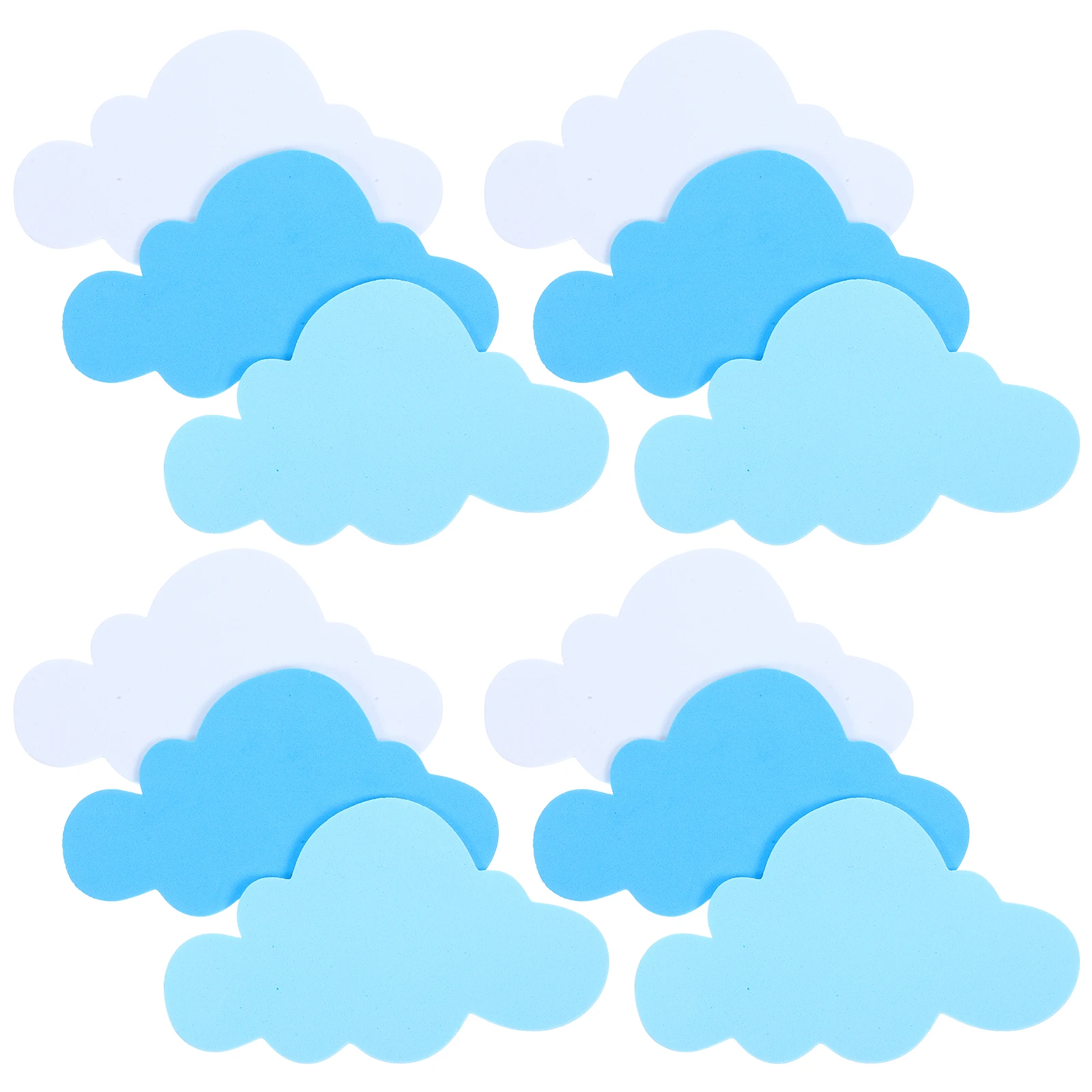 

120PCS Cloud Stickers EVA Foam Safe Material DIY Kids Room Nursery Decor Art Tiles Glass Smooth Wall Decor Surface