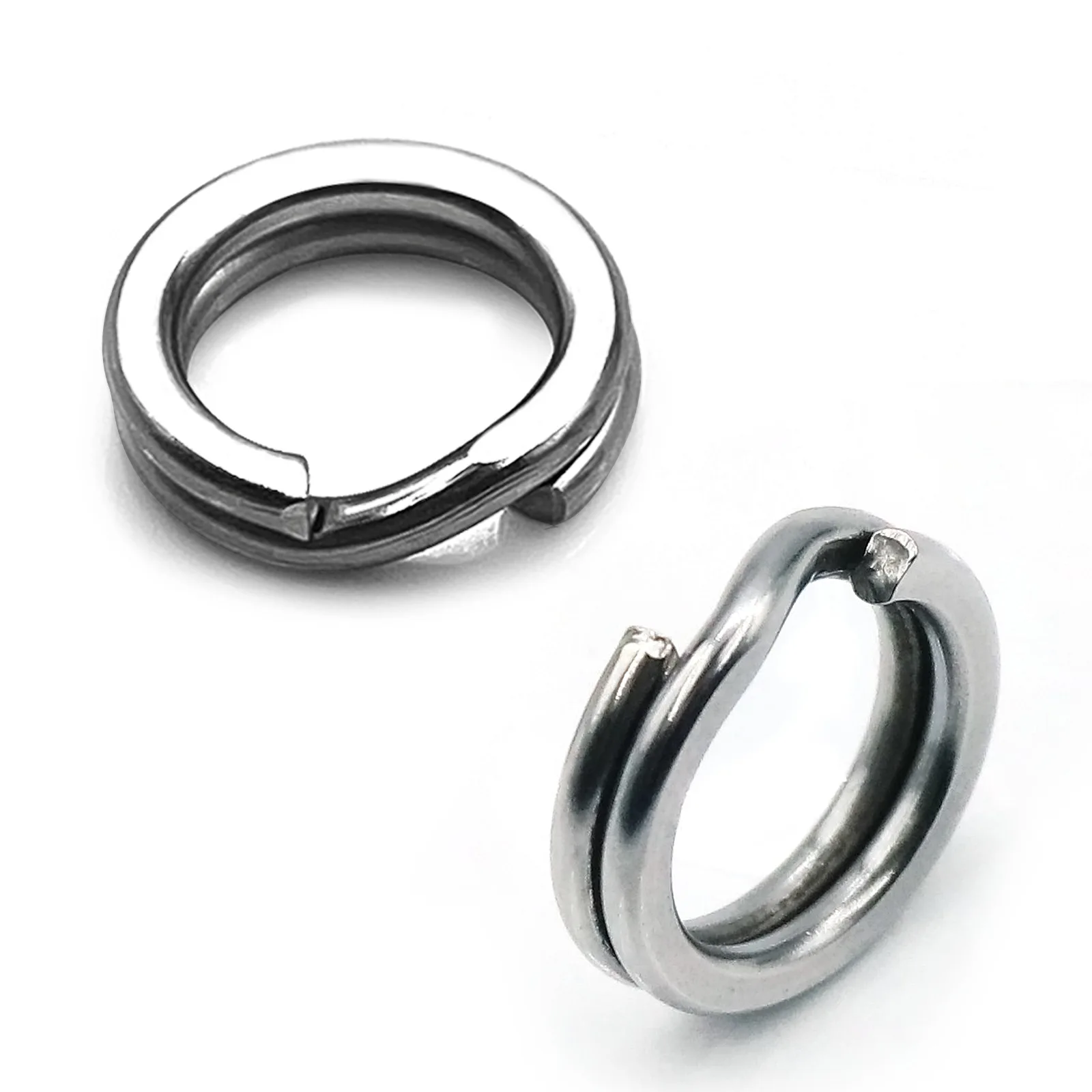 Split Rings Fishing 50Pcs Stainless Steel Lure Rings Saltwater Terminal Tackles Split Rings Fishing Connectors Snap Rings Carp