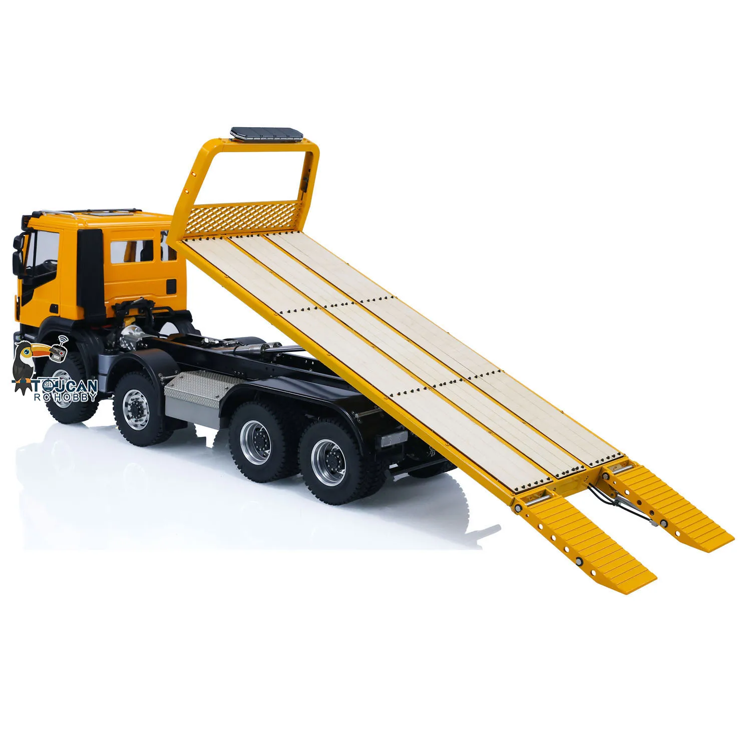 

1/14 8x4 RC Hydraulic Wrecker Truck Remote Control Rescue Vehicles Model With Sounds Lights Painted Assembled Boys Toys TH23195