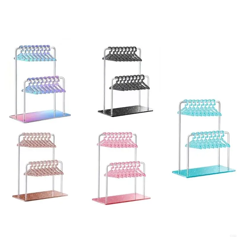 

Q0KE Earring Bracelet Display Hanger Acrylic Jewelry Display Holder for Necklace