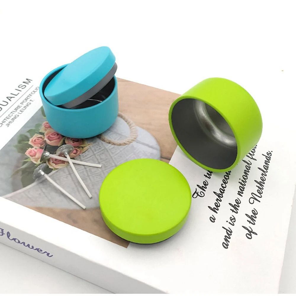 Portable Solid Color Mini Tin Box Tea Sealed Jar Packing Box Jewelry Candy Small Storage Can Coin Earring Headphones Gift Case