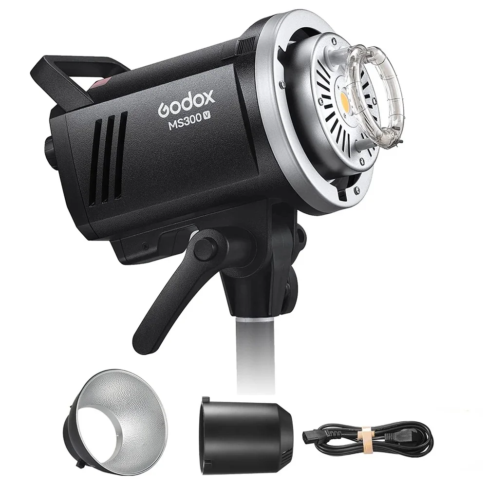 Godox MS200V 200W MS300V 300W LED Studio Flash 2.4G Wireless Receiver Lightweight Compact Bowens Mount LED Modeling Lamp