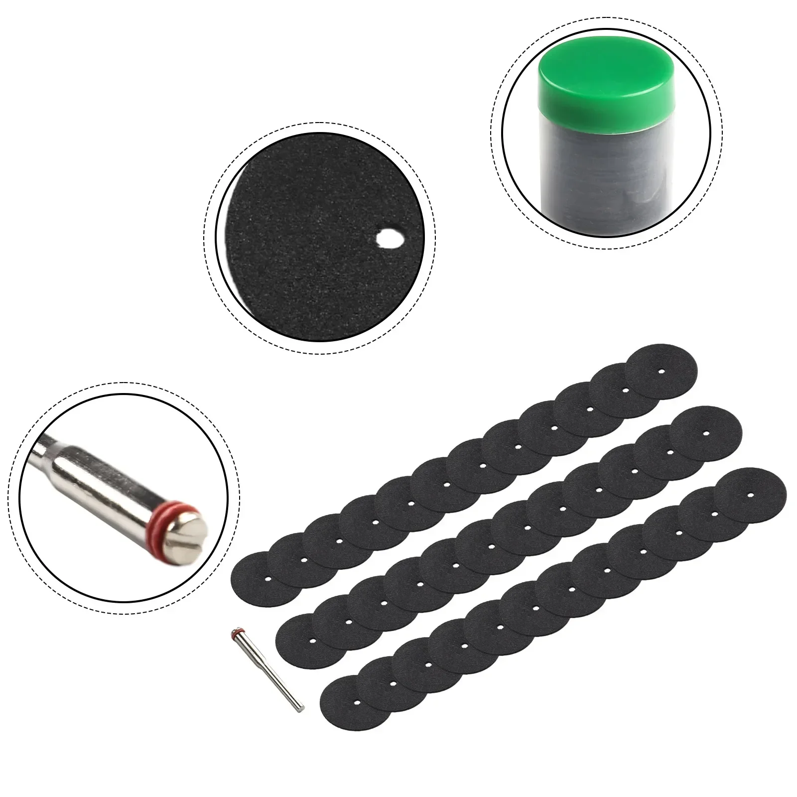 36pcs 24mm Resin Cutting Wheel With Mandrels Saw Blades Abrasive Cutting Disc For Dremel Accesories Metal Cutting Rotary Tool