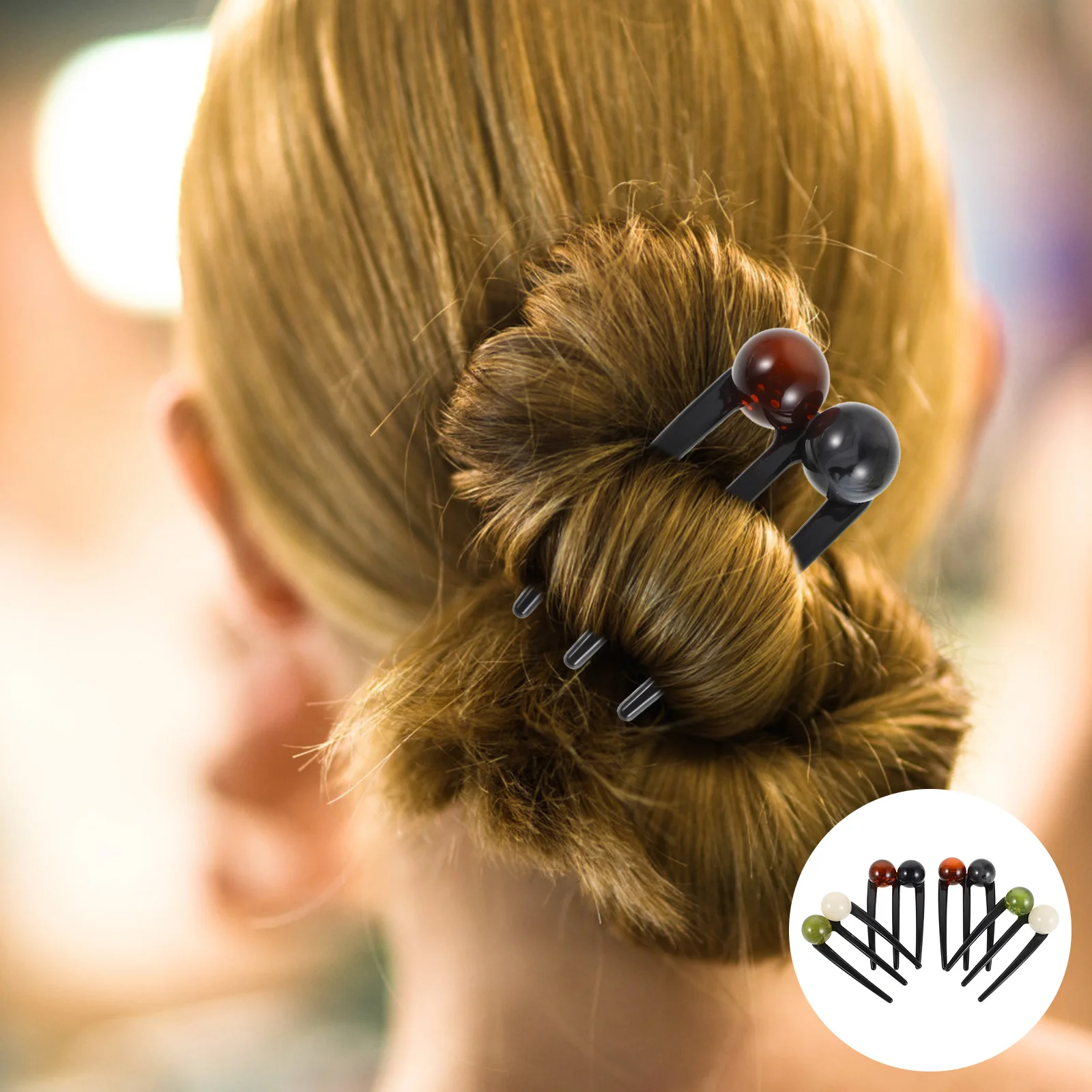 

4pcs Hair Bun Maker Tool Vintage Chignon Pin For Women Updo Styling Stick Chinese Traditional Hairpin Bun Accessories Hair