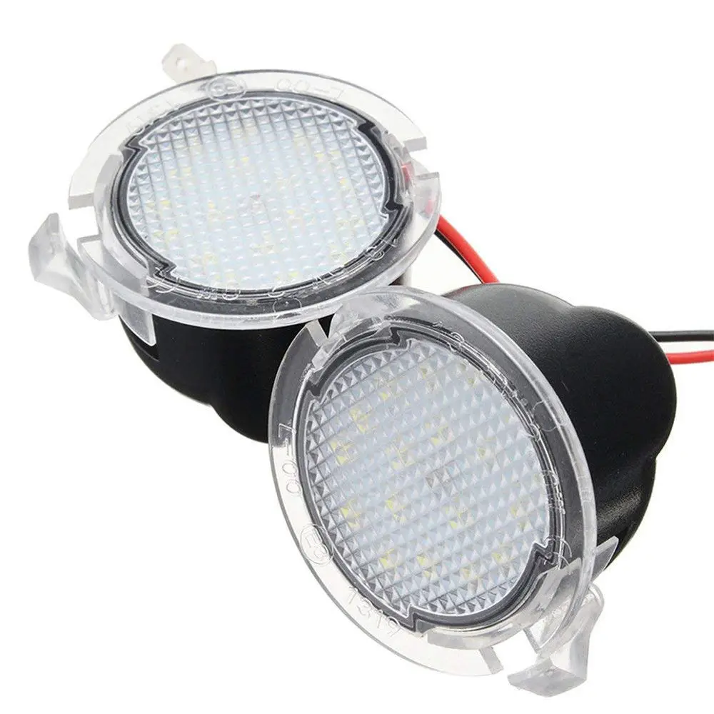 Pop 2pcs Error Free LED Side Mirror Puddle Light For Ford 2009-2014 F150 & RAPTOR Rear View Cover Reverse Floor Lamp Indicator B