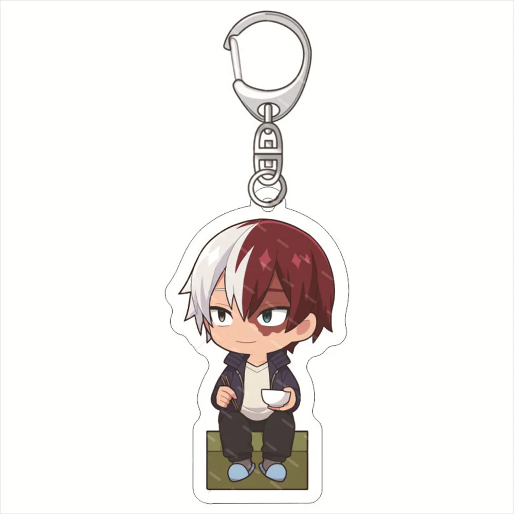 Anime My Hero Academia chain Cartoon Characters Acrylic Pendant Keyring Jewelry Key Ring Acrylic Pendant friend Toy Gift
