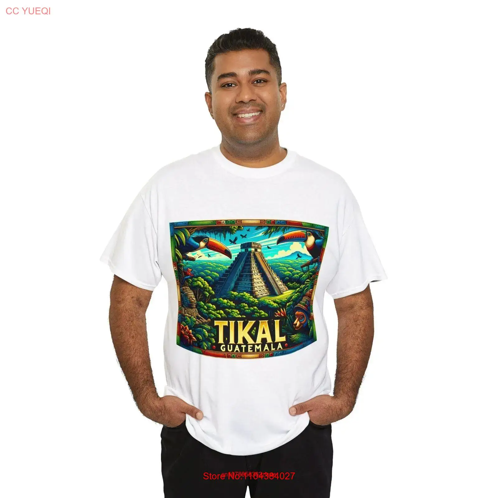 

Tikal Guatemala Men's Cotton T Shirt long or short sleeves