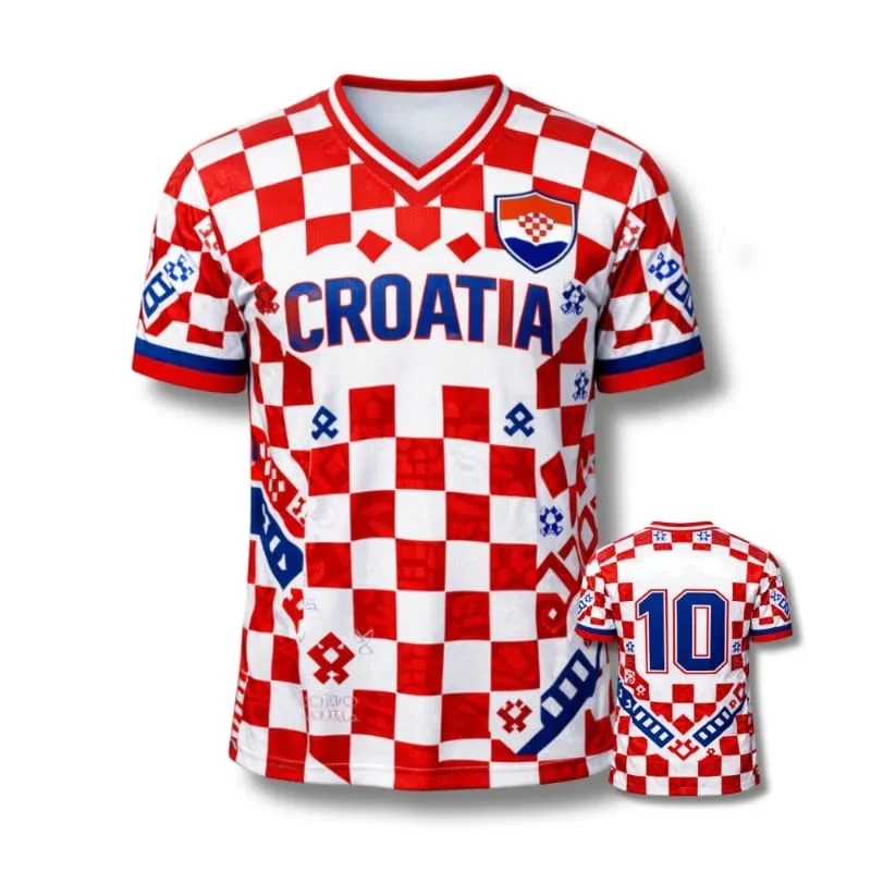 New 3D Print Summer Breathable Football Training Tee Unisex Outdoor Sports Casual Short Sleeved Top Croatia Style