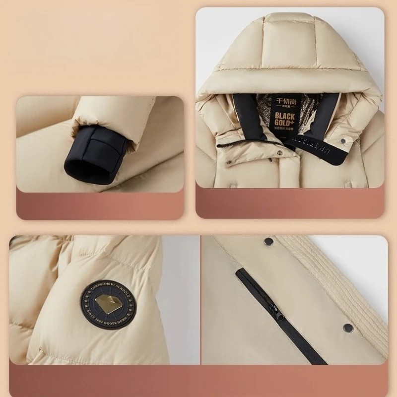 Chericom chaquetas de invierno para mujer 2025 Otoño Invierno abrigo con capucha de longitud media abrigo cálido para ir al trabajo ropa femenina Y309767Y