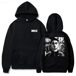 Mdlr Print Hoodies Women Fleece Sweatshirt Hip Hop Casual Hoodie Vintage Pullovers Loose Y2k Clothes Women Sweatshirt