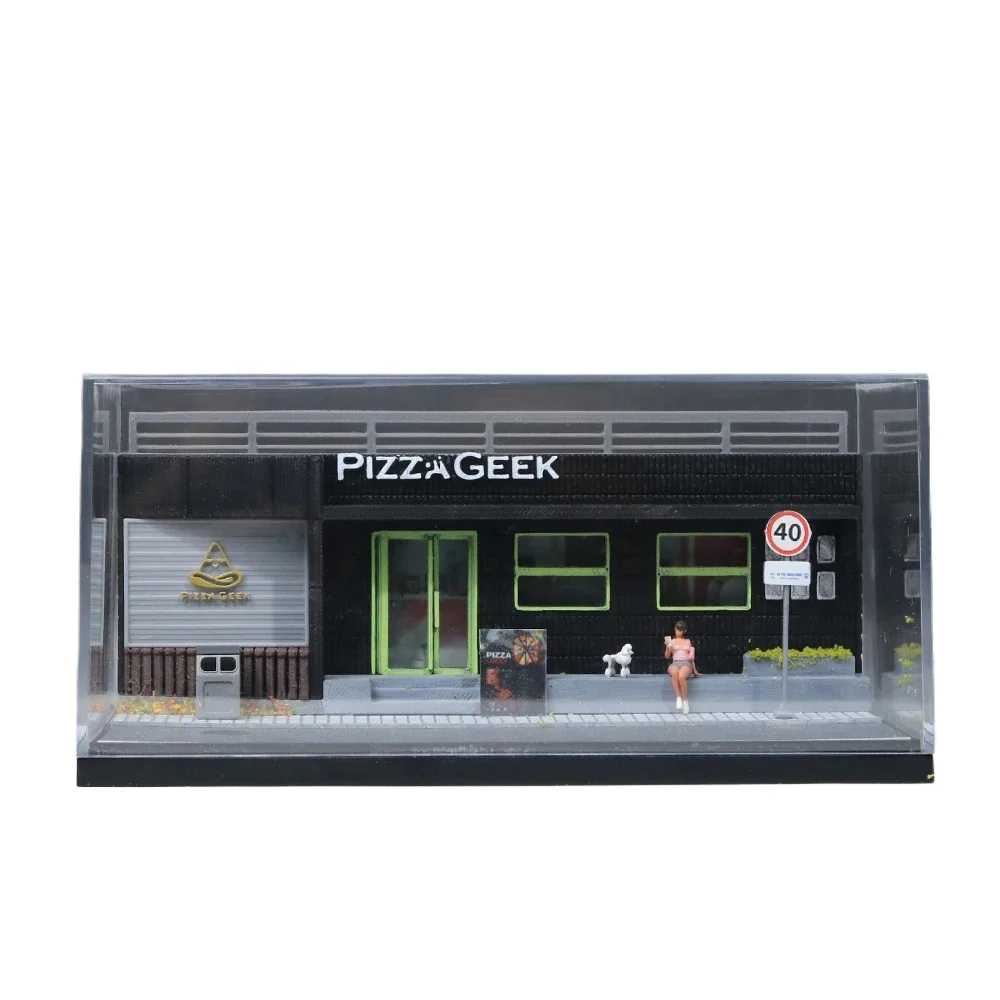 x-t-more-art-1-64-pizza-shop-scene-simulation-model-parking-lot-diorama-for-display-collection-gift