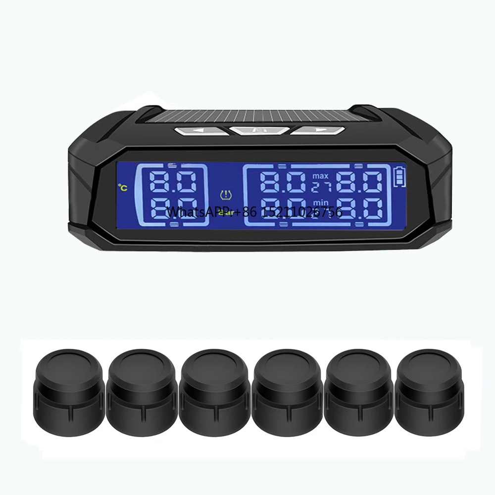 OEM tire pressure monitoring system tire pressure detector 433M high-definition display of 6 wheels