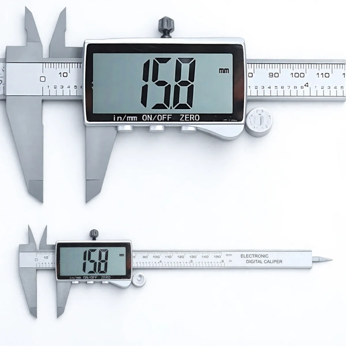 Digitaler Messschieber, 15,2 cm, 0–150 mm, LCD-Display, Zoll, metrische Umwandlung, hochpräzises Messwerkzeug
