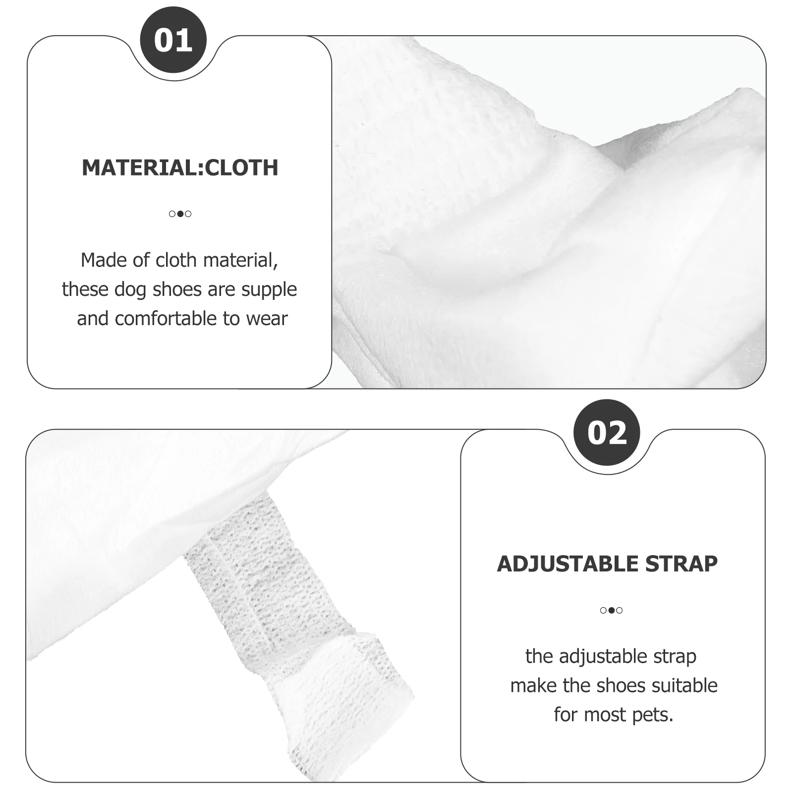 

4pcs Disposable Boots Pet Foot Cover Shoes Cat Booties Puppy Cloth Covers Prevent Frostbite Small Dog Outdoor Shoes Dog Socks