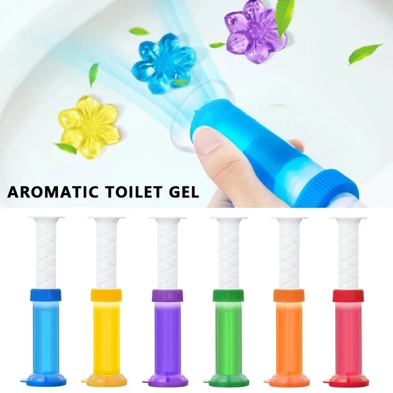 1 Pcs Flower Aroma Toilet Cleaning Gel Toilet Deodorant Cleaner Toilet Aroma Removing Odor Cleaning Household Cleaning