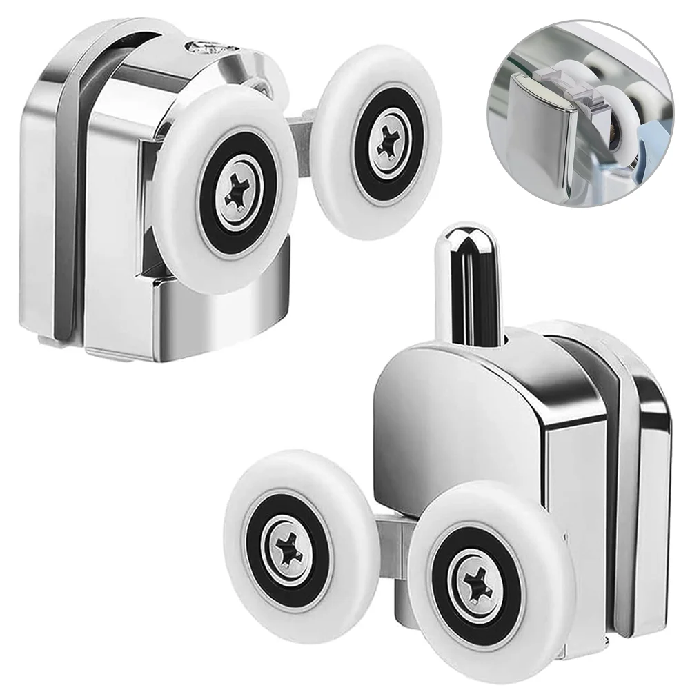 23mm Shower Door Roller Cabinet Roller Wheel Shower Bathroom Accessories Glass Sliding Door Pulley New