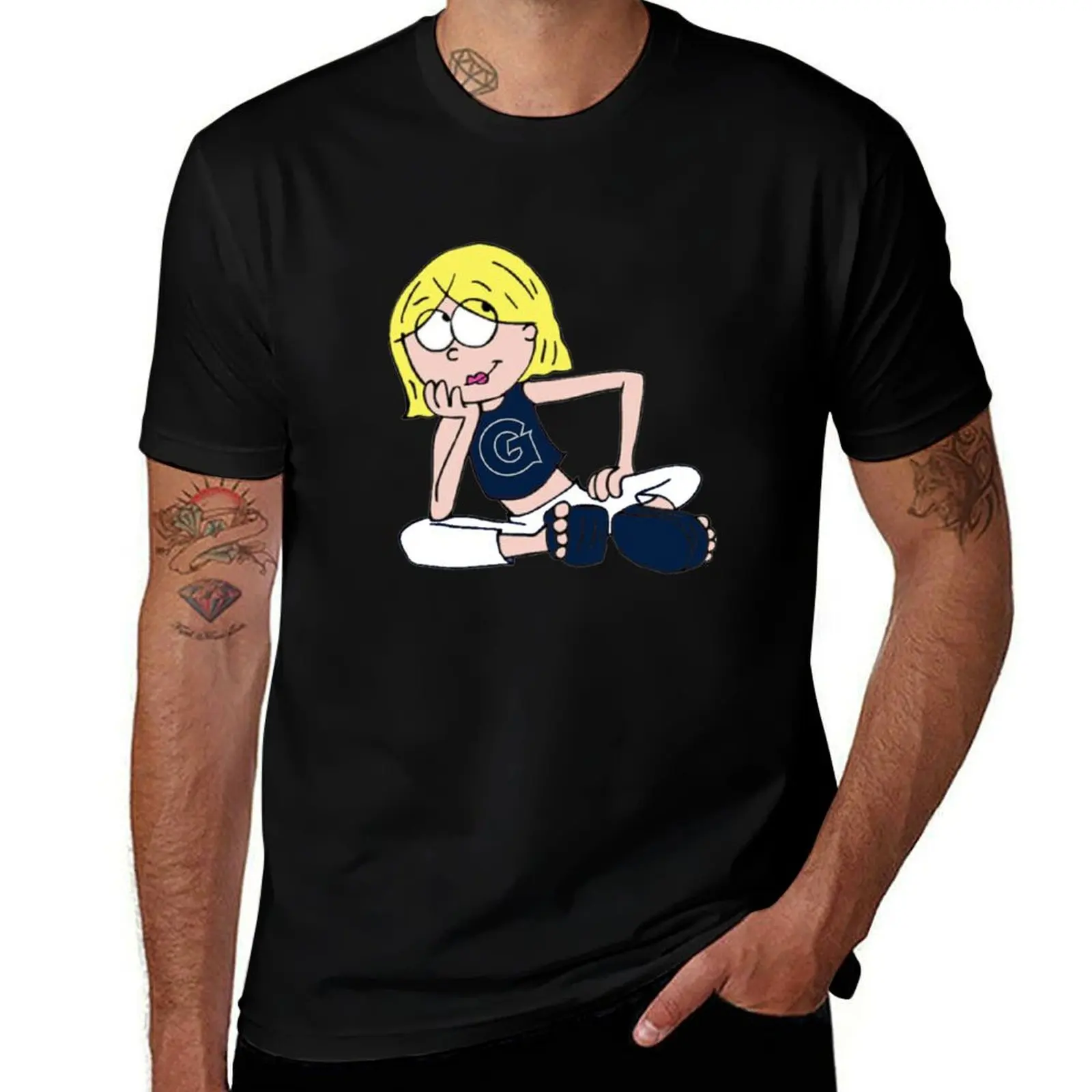 Georgetown Lizzie McGuire sticker T-Shirt men t shirt cotton 100% T-Shirt