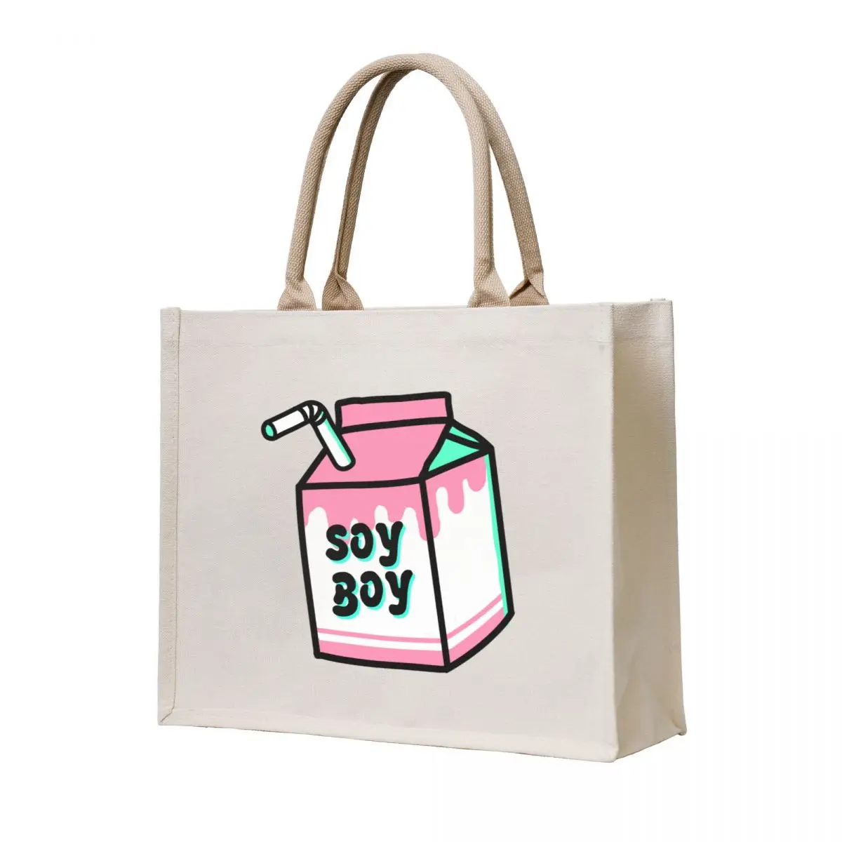 

Soy Boy milk carton design Tote Bag custom tote the custom shopping