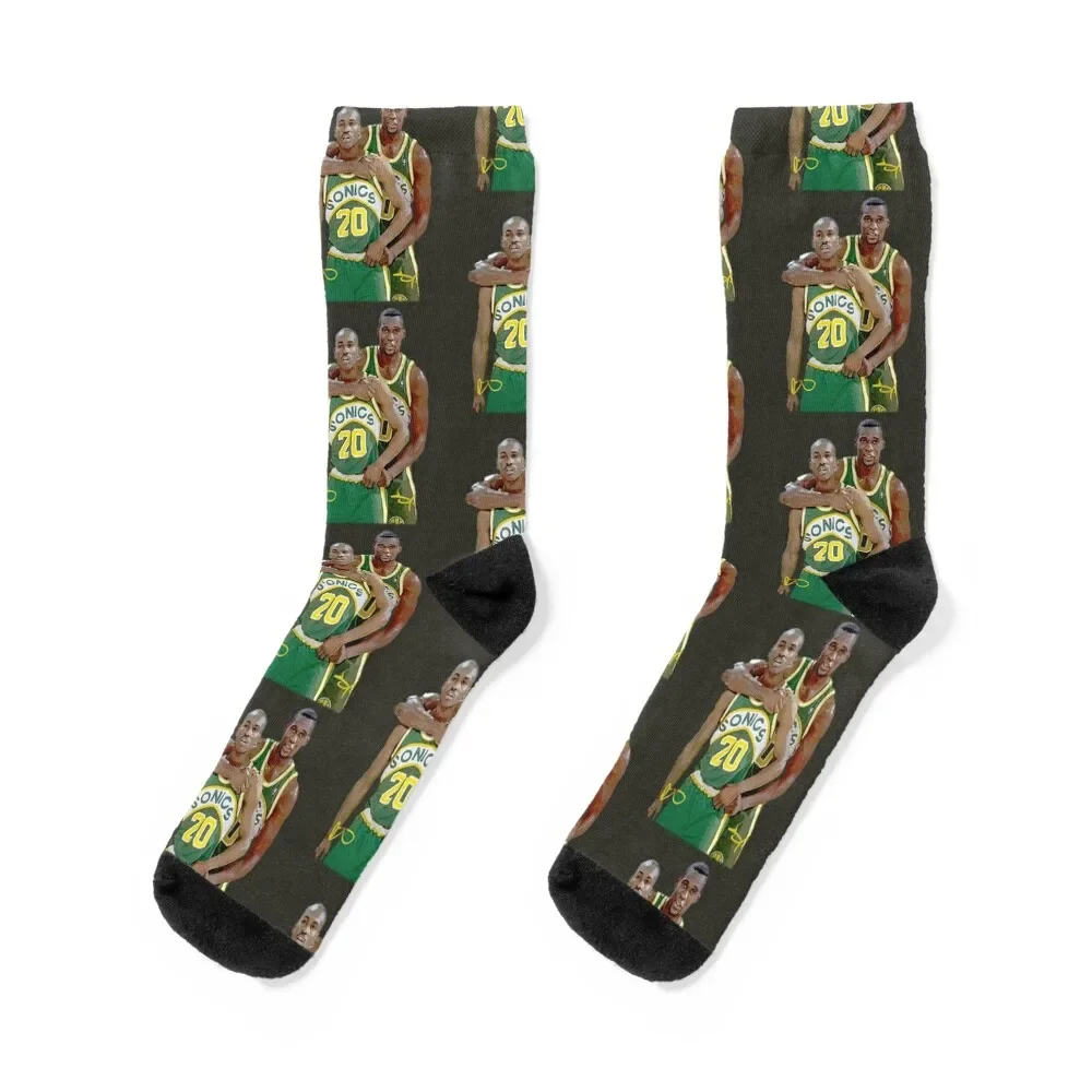 

Shawn Kemp Gary Payton Seattle Sonics T-ShirtKemp x Payton Socks kawaii sport set Socks Men's Women's