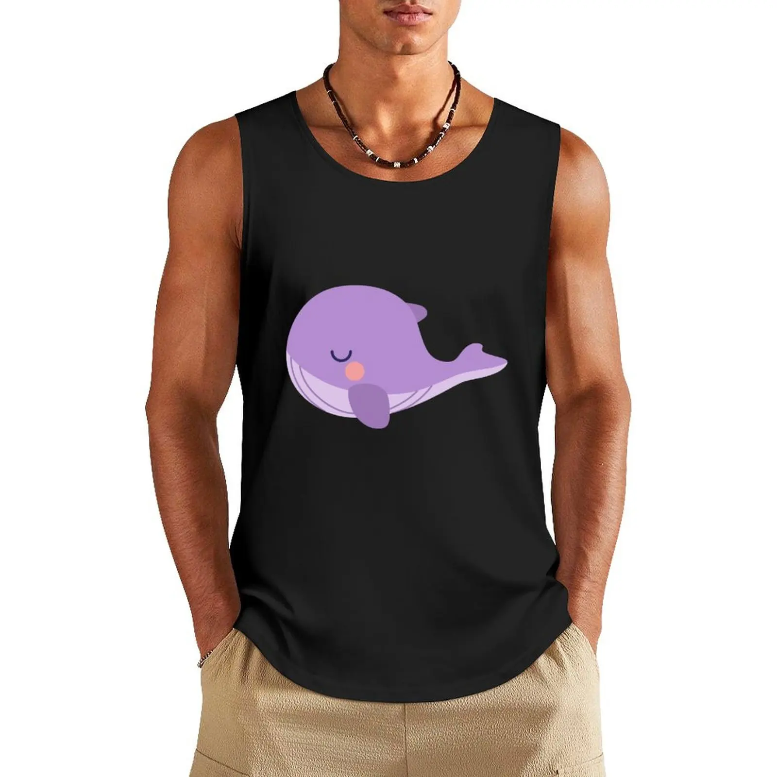 Tinytan purple whale plush Tank Top sleeveless vests vest men