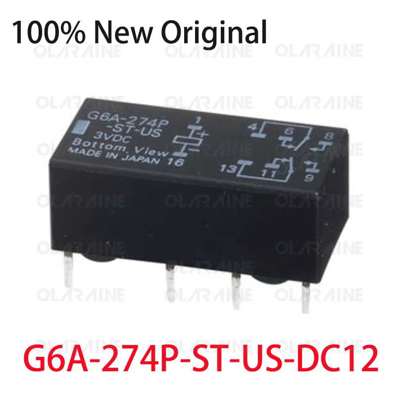 5/10/100Pcs G6A-274P-ST-US-DC12 Low Signal Relays-PCB Coil voltage12VDC Current 16.7 mA Power consumption 200 mW 720 Ohms