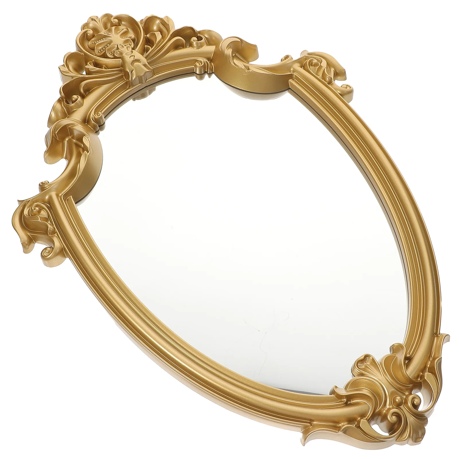 

Elegant European Style Mirror Jewelry Organizer Perfume Holder Makeup Display Vanity Dresser Bathroom Space Saving Storage Tray