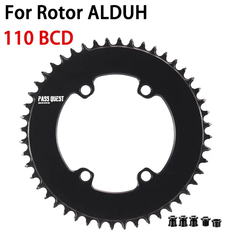 PASS QUEST 110 BCD Chainring Road Bike Narrow Wide Chain ring For Rotor ALDUH 110BCD Bike Chainwheel 52 54 54T 44 46 48 50 dish