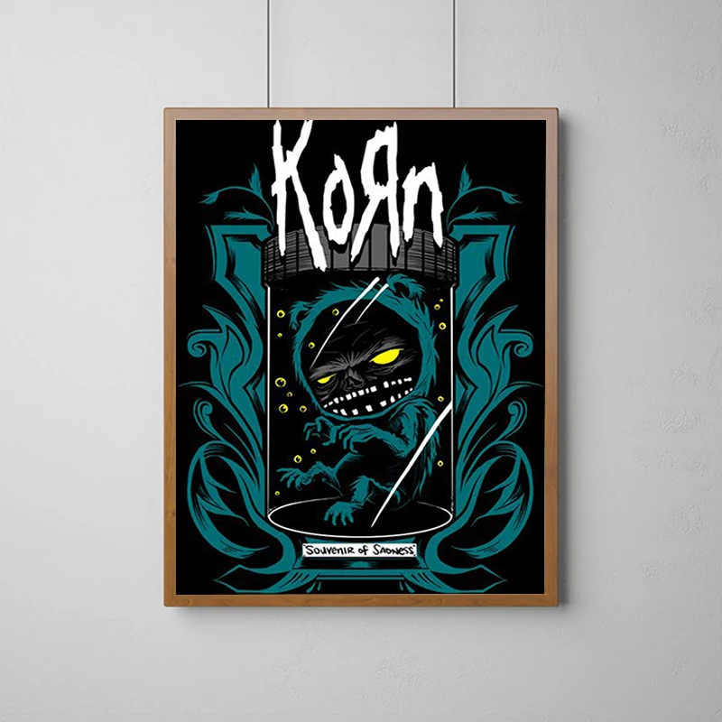 Korn-Peinture sur toile pour décoration murale de chambre à coucher, affiche d'art décorative pour la maison