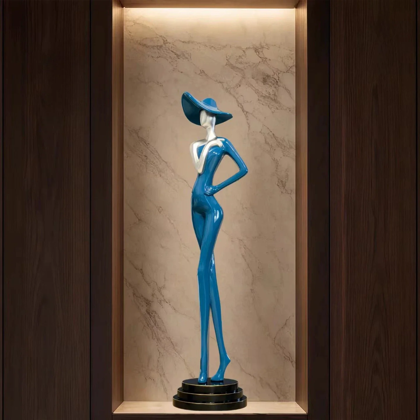 DD182  Sculpture, figure shape, vertical ornament, slender light luxury, high-end entrance handicraft decoration