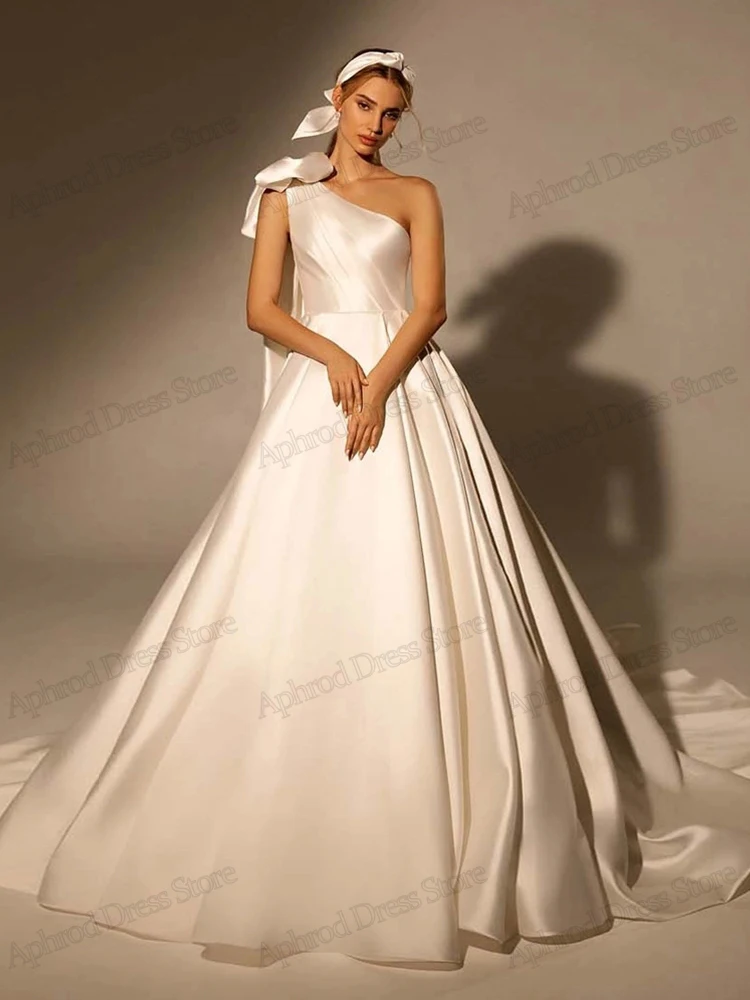 Elegant Wedding Dresses For Women 2024 A-Line Bridal Gowns Sweep Train Robe For Formal Party Sleeveless Pretty Vestidos De Novia