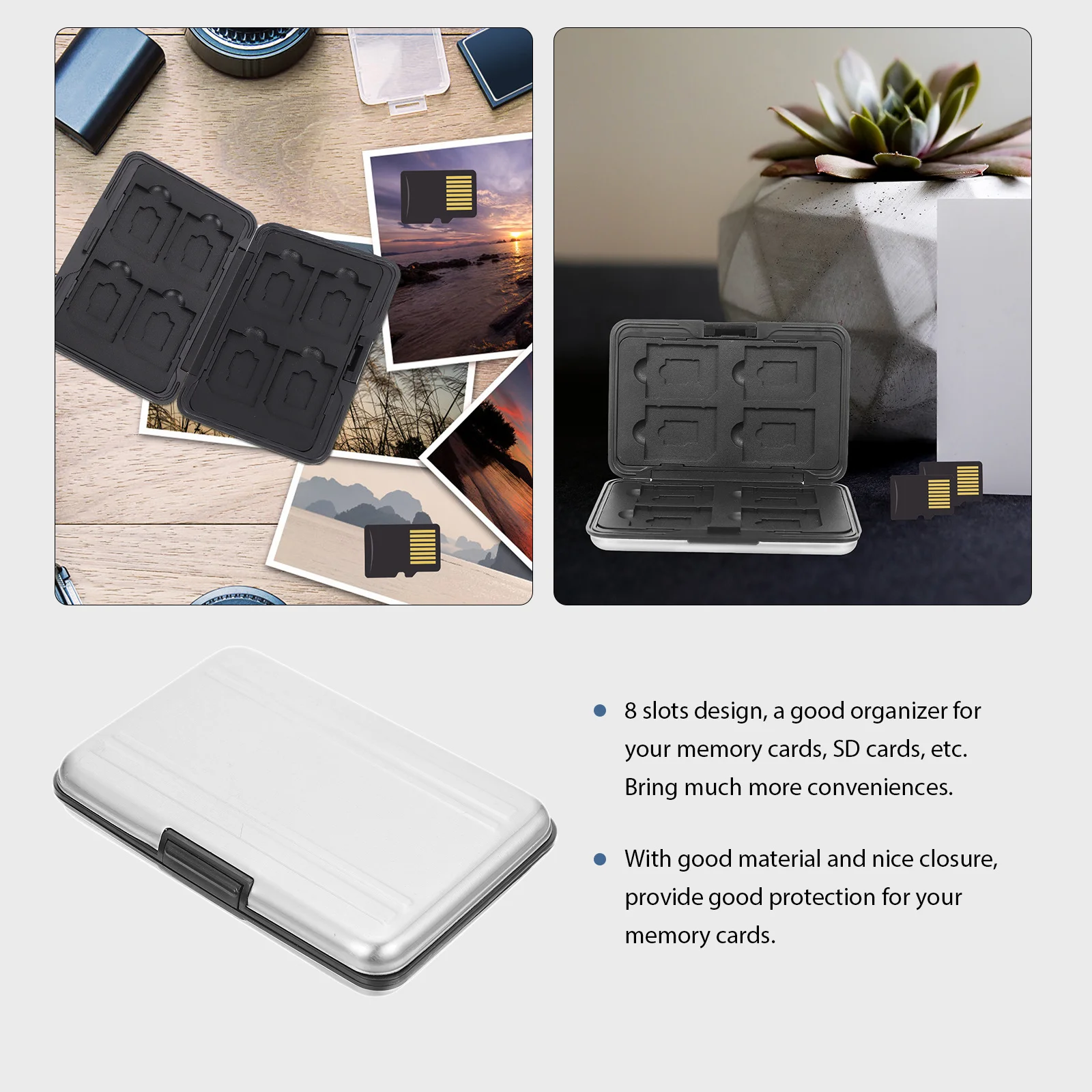 Card Storage Box Metal Waterproof Case For Micro Cards Organizer Holder Carrying Case Memory Card Keeper