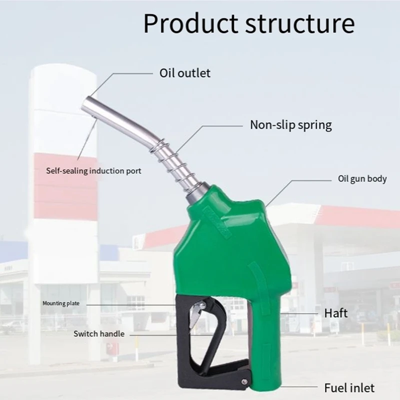 3/4Inch NPT Automatic Fuel Nozzle ,Auto Shut Off Fuel Nozzle 3/4Inch K For Gasoline, Biodiesel Up To B20, E15