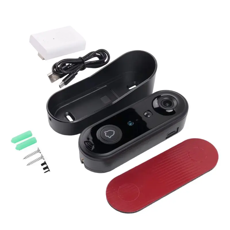 B69C IP66 Weatherproof Doorbell Camera Wireless, Motion Detection, 2 Way Audio, No Monthly Fee, Video Doorbell With Chime
