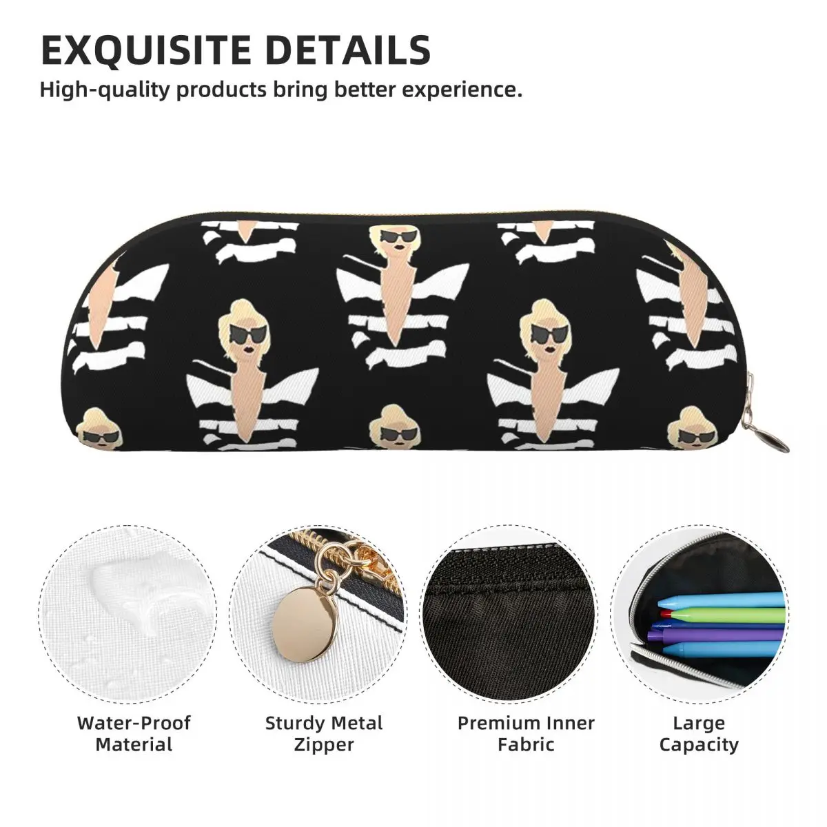 حافظات أقلام رصاص للهاتف من ليدي غاغا، حامل أقلام، لوازم مكتبية للتخزين، صندوق تخزين كبير، حقيبة أقلام رصاص للمدرسة للأولاد والبنات