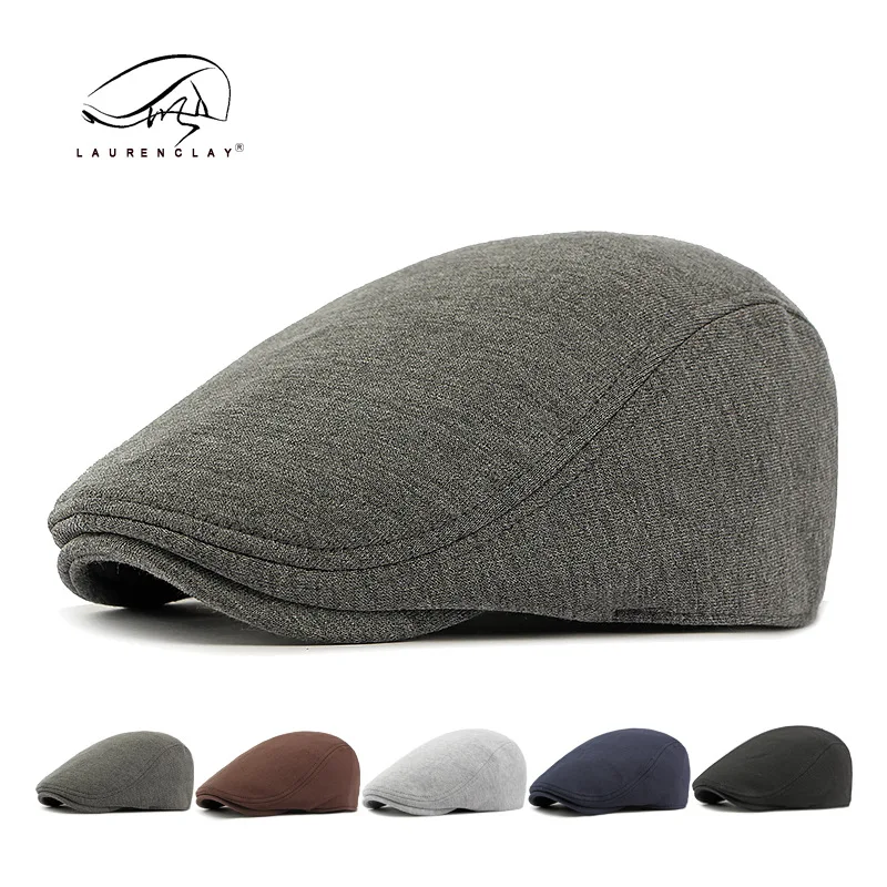 Hat Men's And Women's Autumn And Winter Knitted Cotton Beret British Retro Easy Matching Peaked Cap Simple Advance Hats Fashion