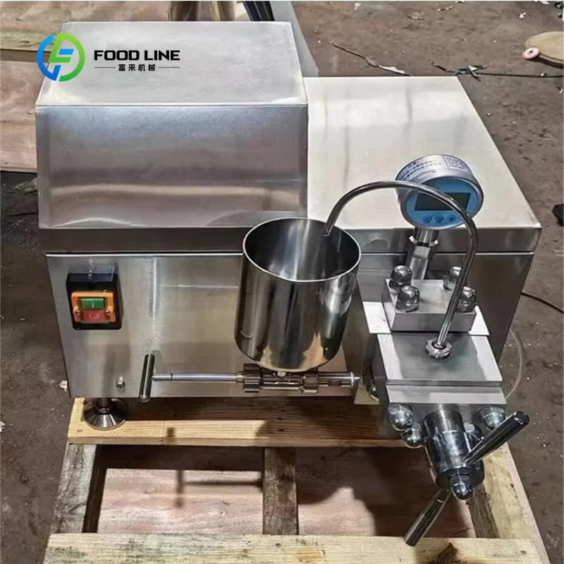 Lab Ultrasonic Sonicator Homogenizer Machine, High Shear Liquid Emulsifier Equipment for Milk Beverage Sample Emulsification