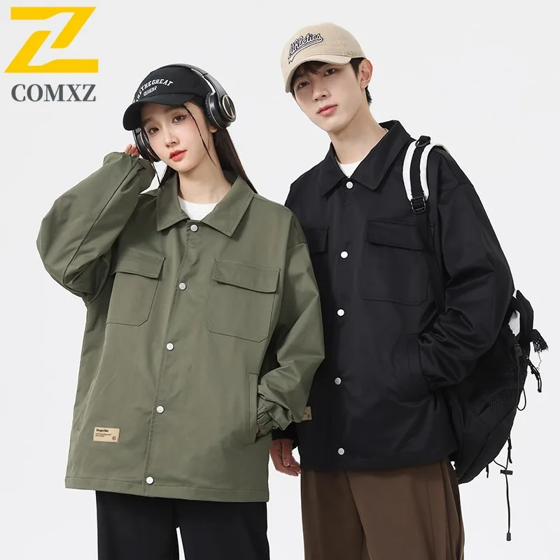 

COMXZ Роскошная мужская куртка, повседневная куртка с воротником-стойкой, ветрозащитные пальто для альпинизма, роскошная многофункциональная мужская ветровка для кемпинга