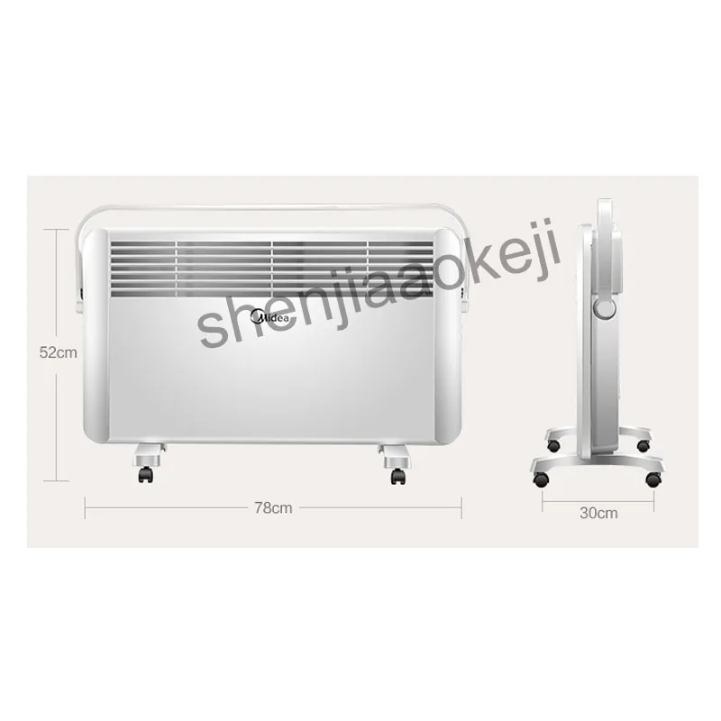 Aquecedor de ar elétrico de baixo ruído, IPX4 impermeável, 2000W, confortável, 3 engrenagens, ventilador quente, casa, escritório, hotel, banheiro