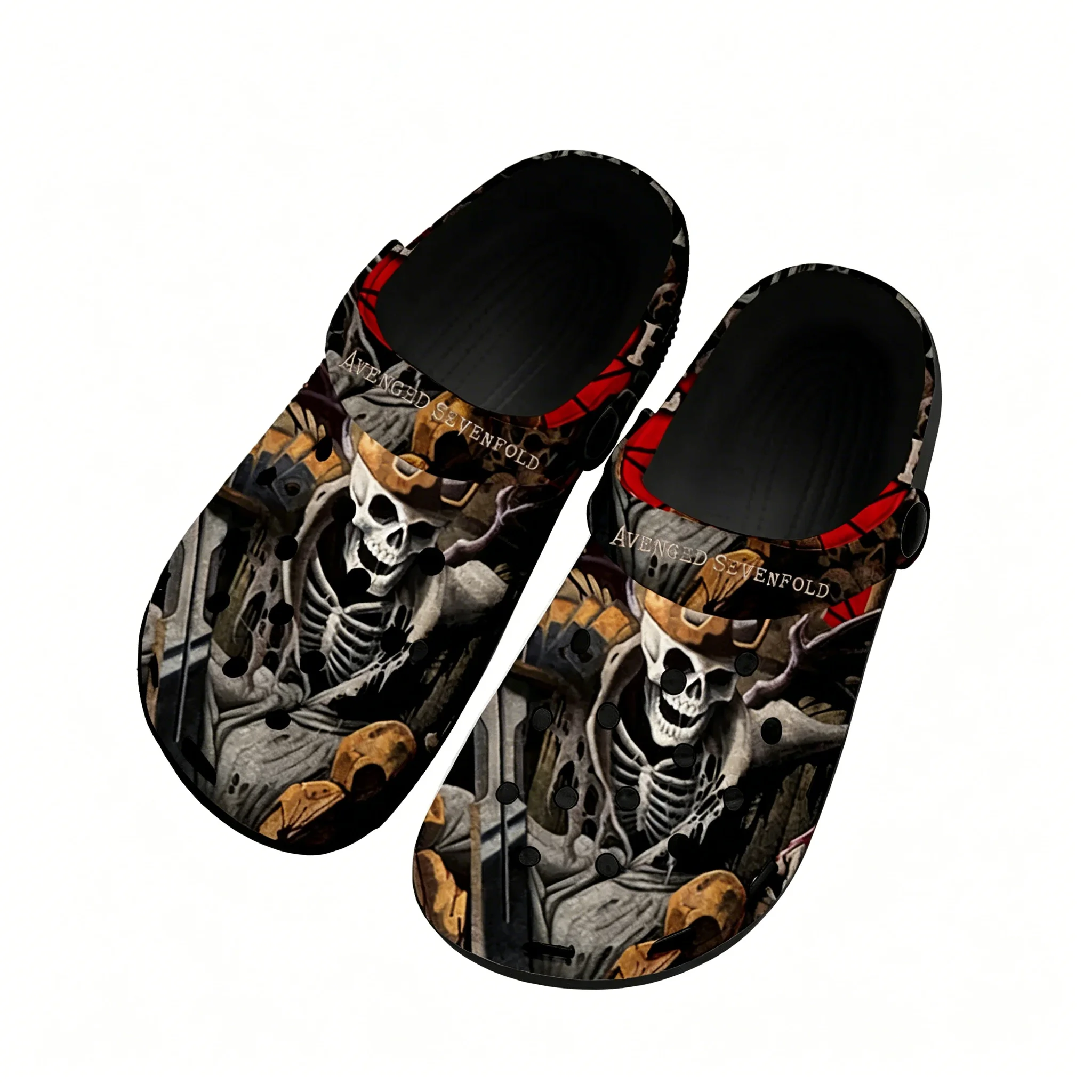 

Avenged Sevenfold Water Shoes Home Garden Clogs Mens Women Youth Boy Girl Sandals Custom Breathable Hole Slippers Black