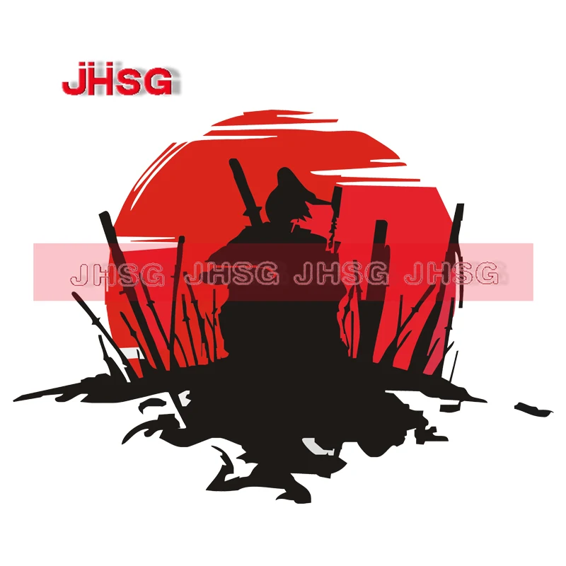 

JHSG Car Stickers Funny Japanese Samurai Waterproof Stickers Car Motorcycle Helmet Decoration Car Stickers Can Be Customized